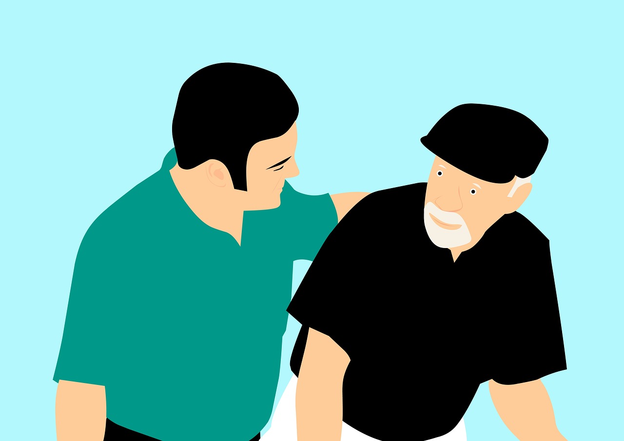Grafika przedstawiająca mężczyzn na emeryturze